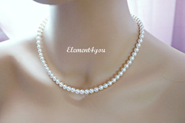 Classic pearl necklace, Swarovski cream pearl, Bridal collection - $35.00