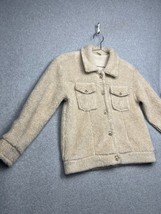 Zara Girls Sherpa Fleece Teddy Shirt Jacket Size 10 Fall Holiday Casual Fluffy - £26.60 GBP