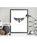 Acherontia Atropos Print, Death’s-Head Hawkmoth, Insect Poster, Digital ... - $12.00+