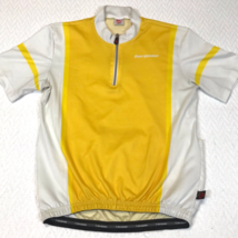 Bergamo MB Cycling Jersey Mens M Yellow Full Zip Pockets Frog Label Made... - £12.79 GBP