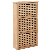 Modern Wooden Hallway Shoe Storage Cabinet Unit Organiser With 3 Compartments - £100.98 GBP