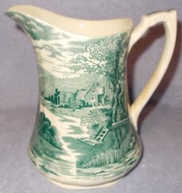 Alfred Meakin England Tintern Green Transferware Milk Pitcher Ca 1910 - £19.89 GBP