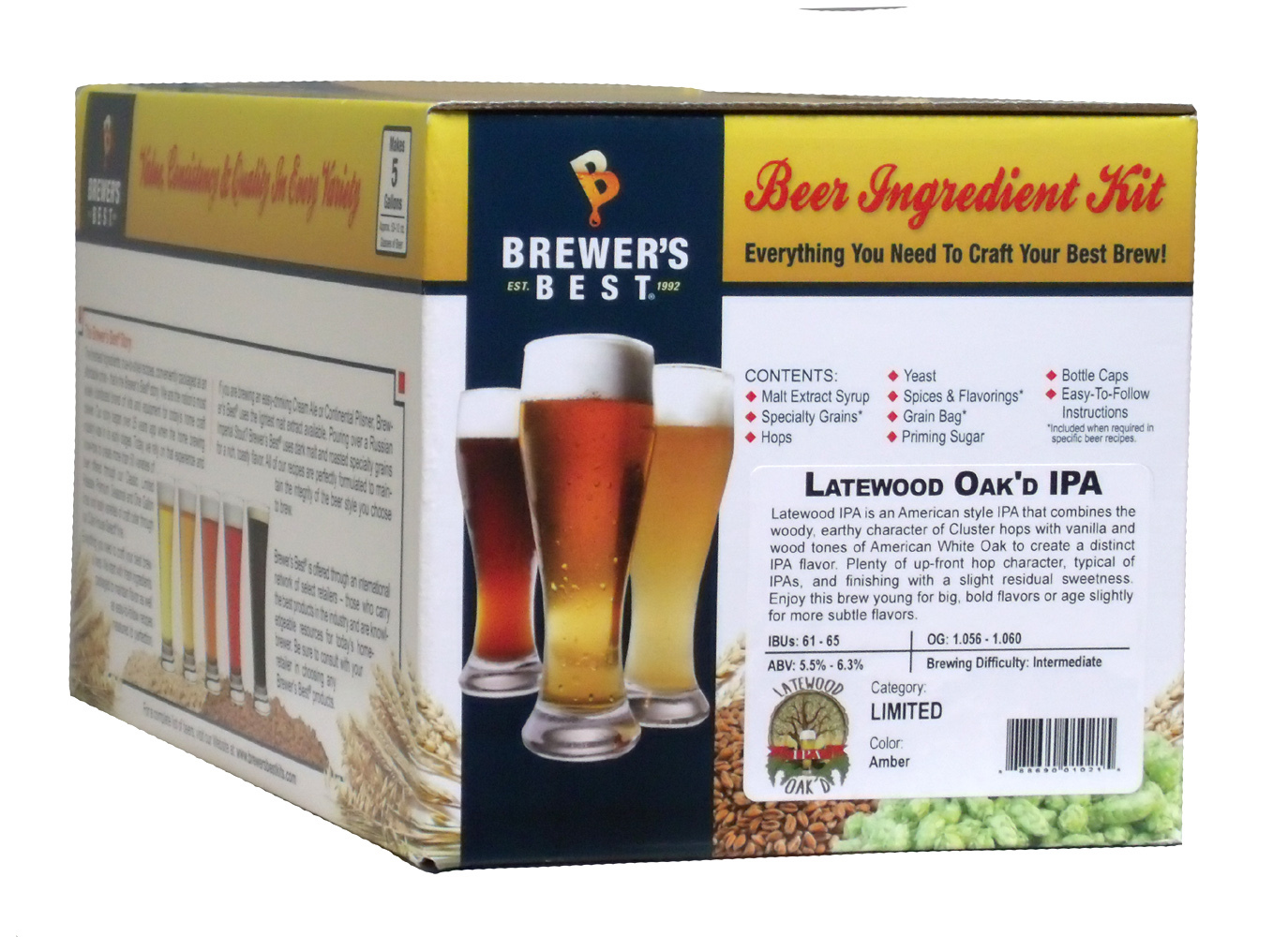 Primary image for Brewer's Best Lakewood Oak'd IPA Beer Ingredient Kit
