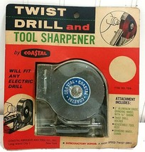 Vintage COASTAL ABRASIVES Sharpener Twist Drill Attachment New Old Stock... - $28.53