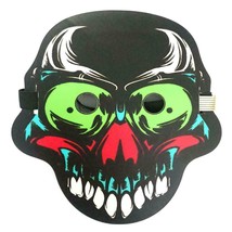 Sound Reactive LED Mask Sound Activated Street Dance Scary Horror Halloween - £7.89 GBP