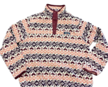 Lands&#39; End Womens Multicolor Fair Isle Fleece Snap Pullover Sweatshirt S... - $24.72