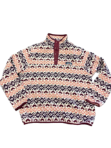 Lands&#39; End Womens Multicolor Fair Isle Fleece Snap Pullover Sweatshirt S... - £20.74 GBP