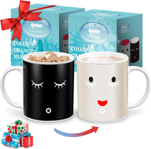 Mothers Day Gifts for Mom, 2 Pack Color Changing Coffee Mugs [12 Oz], Funny Magi - £24.63 GBP