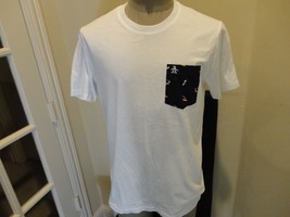 Vtg Penguin By Munsingwear White With Black Pocket T- Shirt Adult L Excellent - £19.69 GBP