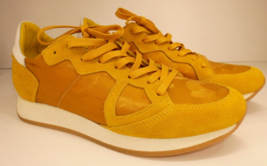 PHILIPPE MODEL Italy Monaco Yellow Camo Leather Fabric Mens Sneakers Sho... - £51.90 GBP