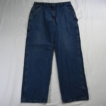Carhartt 36x32 Carpenter Loose Original Fit Medium 100% Cotton Denim Mens Jeans - £23.52 GBP