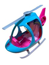 Barbie Estate Travel Helicopter Hot Pink And Blue Plastic Doll Size Toy Vehicle - £15.53 GBP