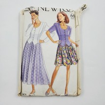 Vtg New Look Sewing Pattern Cut 6659 Six Sizes in One Jacket &amp; Skirt Size 6-16 - £5.46 GBP