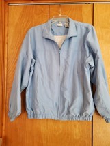 Cherokee Men Light Blue Nylon Thin Lined Jacket  Coat Zip Size Medium - £10.19 GBP
