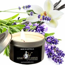 Lavender &amp; Vanilla Eco Soy Wax Scented Tin Candles, Vegan Friendly, Hand Poured - £11.79 GBP+