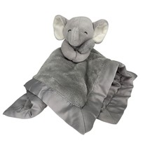 Carters Gray Plush Elephant Security Blanket Lovey Silky Side 2016 - $14.84