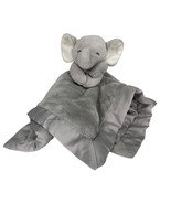 Carters Gray Plush Elephant Security Blanket Lovey Silky Side 2016 - £11.65 GBP