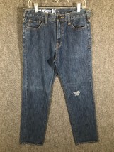 Hurley Jeans Men&#39;s 32x32 Blue Denim Straight Leg Mid Rise - $11.97