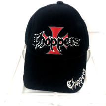 LA Choppers Strapback Hat Black Red Cross Embroidered Cap Los Angeles Co... - £11.14 GBP