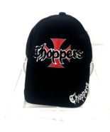 LA Choppers Strapback Hat Black Red Cross Embroidered Cap Los Angeles Co... - £11.14 GBP