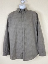 Steel &amp; Jelly London Men Size XL Gray Diamond Button Up Shirt Long Sleeve - $11.34