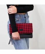 Red Black Buffalo Check Foldover Clutch - €25,79 EUR