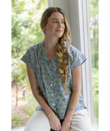 Cotton Cap Sleeve Top - Annelize print - $35.00