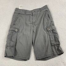 Levis Mens Cargo Shorts Flat Front 100% Cotton Stretch Pull On Gray Size... - $23.56 CAD