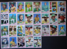 1982 Topps Oakland Athletics A&#39;s Team Set of 29 Baseball Cards - £9.42 GBP