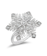 Enchanted Disney Fine Jewelry 14K White Gold with 1/2 CTTW Elsa Snowflak... - £63.00 GBP