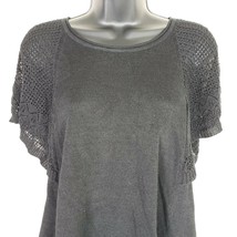 Anthropologie Meadow Rue Womens Sweater Small Black Linen Blend Pullover Flowy - £20.55 GBP