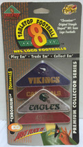 VTG NIP Tabletop Football 8 NFL Logo Chromium Vikings Cardinals Eagles 49ers - £51.43 GBP