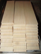 Ten (10) Pieces Thin, Kiln Dried, Sanded Maple 12&quot; X 4&quot; X 1/8&quot; Lumber Wood - £30.71 GBP