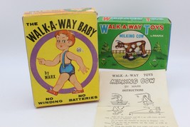 Pair of Marx Walk-A-Way Toys EMPTY Boxes Only for the Baby &amp; Milking Cow... - $12.79