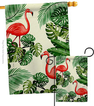 Paradise Flamingos Flags Set Birds 28 X40 Double-Sided House Banner - £39.72 GBP