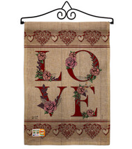Classic Valentine Love Burlap - Impressions Decorative Metal Wall Hanger Garden  - $33.97