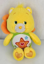 Superstar Care Bears Plush in Flower Costume Vintage Y2K 2006 Yellow Gre... - $10.68