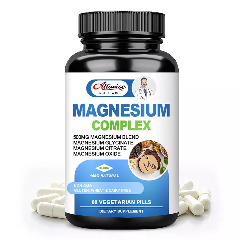 60 Capsules Magnesium Complex Taurate, Citrate, Malate, Oxide For Muscle... - £31.95 GBP