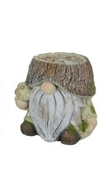 Scratch &amp; Dent Resin Bark Gnome Planter Figurine Flower Pot Decor - $39.59