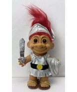 Vintage Russ 5&quot; Knight / Spartan 1990’s Troll Doll With Sticker &amp; Access... - £11.00 GBP