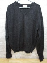 Vintage LL BEAN Freeport Maine Made In USA LAMBS WOOL SWEATER Black KNIT - £19.77 GBP