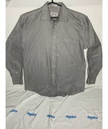 Joseph &amp; Feiss Mens Large Grey Non Iron Long Sleeve 100% Cotton Shirt - £13.96 GBP