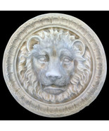 Roman Lion Head round wall sculpture plaque - $29.00
