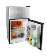 MegaChef 3.2 Cubic Feet 2 Door Refrigerator/Freezer in Stainless Steel - $5,504.10 MXN