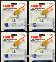 4X Swivel 3 Outlet Triple AC Wall Plug Power Tap Splitter 3-Way Electric... - £14.93 GBP