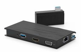 VisionTek VT100 Portable USB-A Dual Monitor Hub - 1x HDMI, 1x VGA, 2x USB Ports, - £77.86 GBP