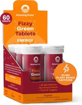 Amazing Grass Fizzy Green Tablets Energy Tropical: Greens + Green Tea Caffeine,  - £58.34 GBP
