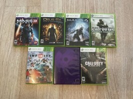 Set of 7 XBOX 360 Call of duty Halo 4 Deus Ex Mass Effect 3 Infinity - £35.35 GBP