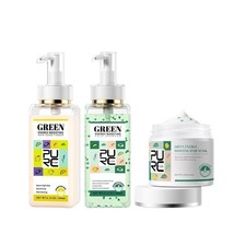 Green Energy Boosting Hair Shampoo Conditioner Mask Set Straightening Sm... - $52.69