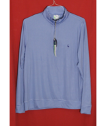 Tailorbyrd Performance Striped Knit Wicking Golf Shirt 1/4 Zip Blue NWT ... - $32.10 CAD